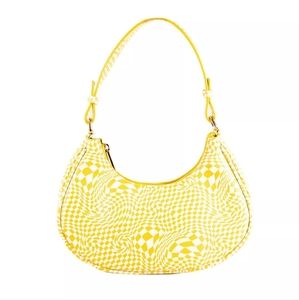 NWT Skinnydip London Kelly Yellow Checkerboard Shoulder Bag